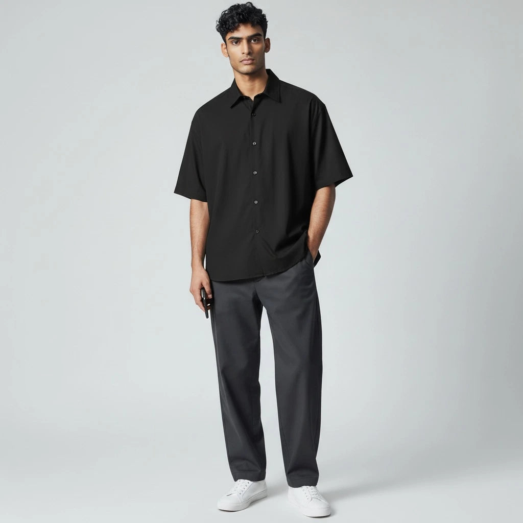 Oversized Half-Sleeve Shirt
