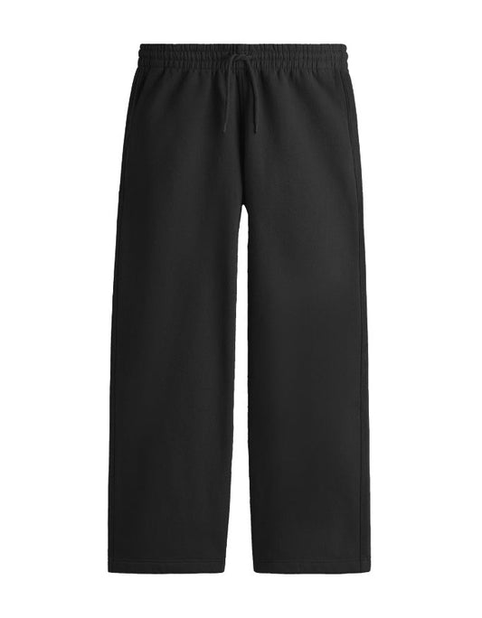 mávros black relaxed fit sweatpants in cotton terry fabric with a clean waistband and side pockets